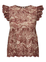 ONLLOU LIFE EMB S/S OPEN BACK TOP PTM 15342568 - T-SHIRT &