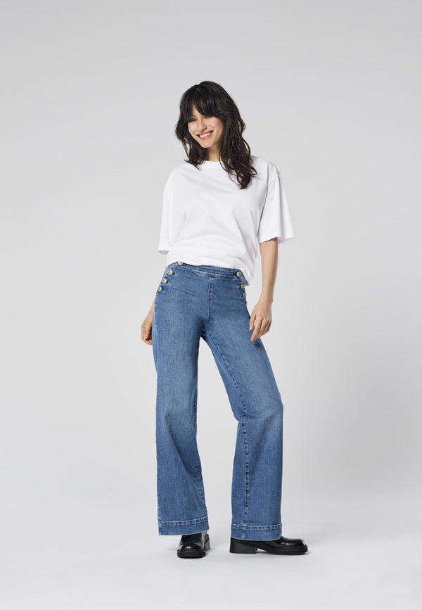 ONLMADISON HW BUTTON WIDE DNM GEN769NOOS 15356695 JEANS