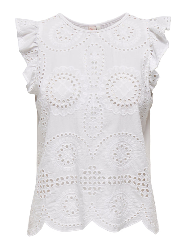 ONLMARGA ZINDY LIFE CAPSLEEVE TOP WVN 15319153 - T-SHIRT &