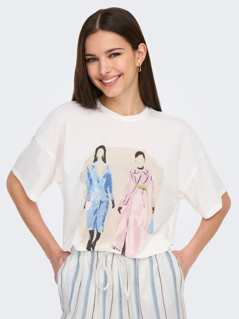 ONLMELINA S/S LADIES TOP BOX JRS 15342876 - T-SHIRT & TOP