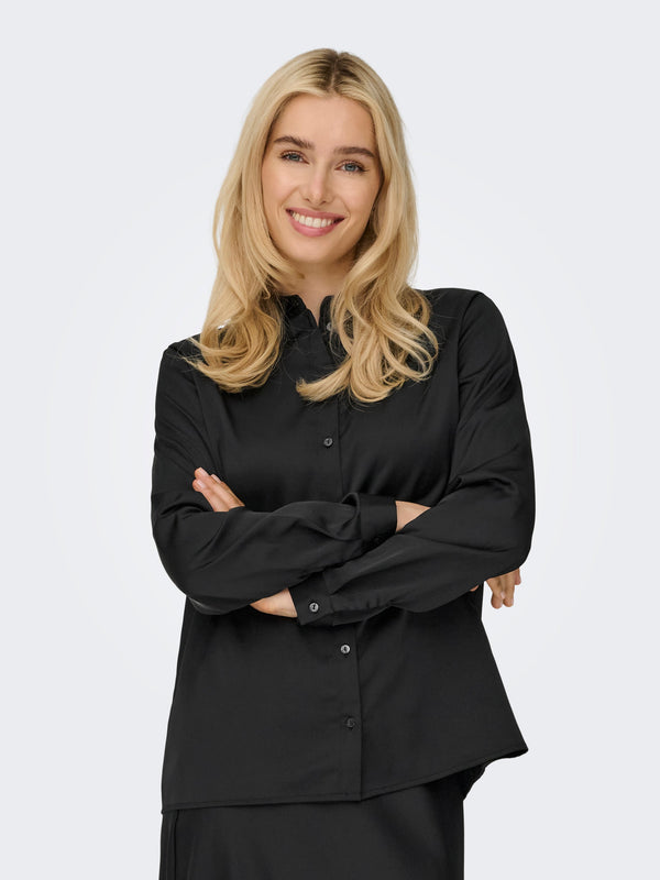 ONLMIKA VIS SATIN L/S SHIRT WVN 15361190 - CAMICIA DONNA