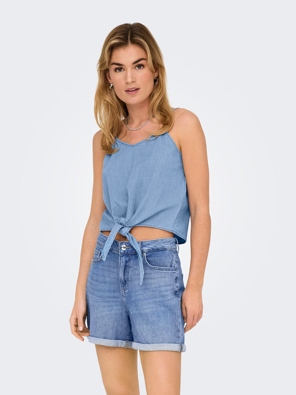 ONLNOVA AZURE KNOT SINGLET PTM 15343004 - T-SHIRT & TOP