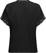 ONLOLIVIA LIFE S/S LOOSE O-NECK TOP JRS 15346733 - T-SHIRT