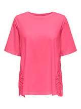 ONLPILLA LIFE SS EMB MIX TOP WVN CS 15347786 - T-SHIRT &