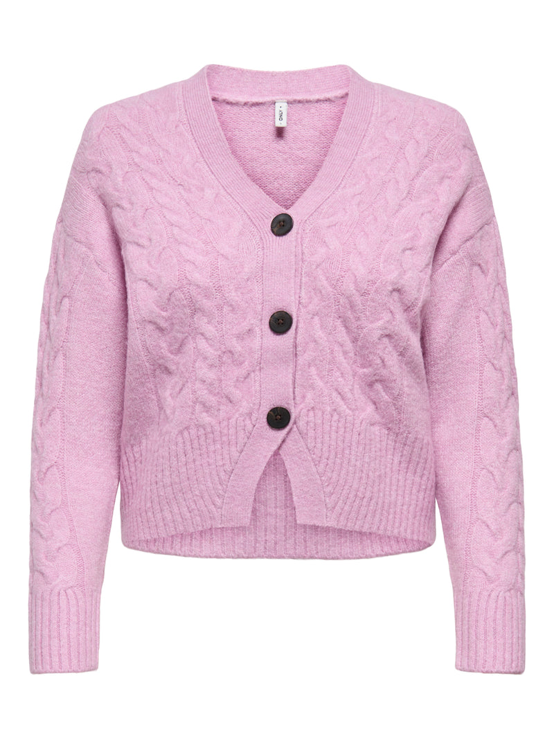 ONLRIO LIFE LS CABLE CARDIGAN KNT 15352216 - MAGLIERIA &