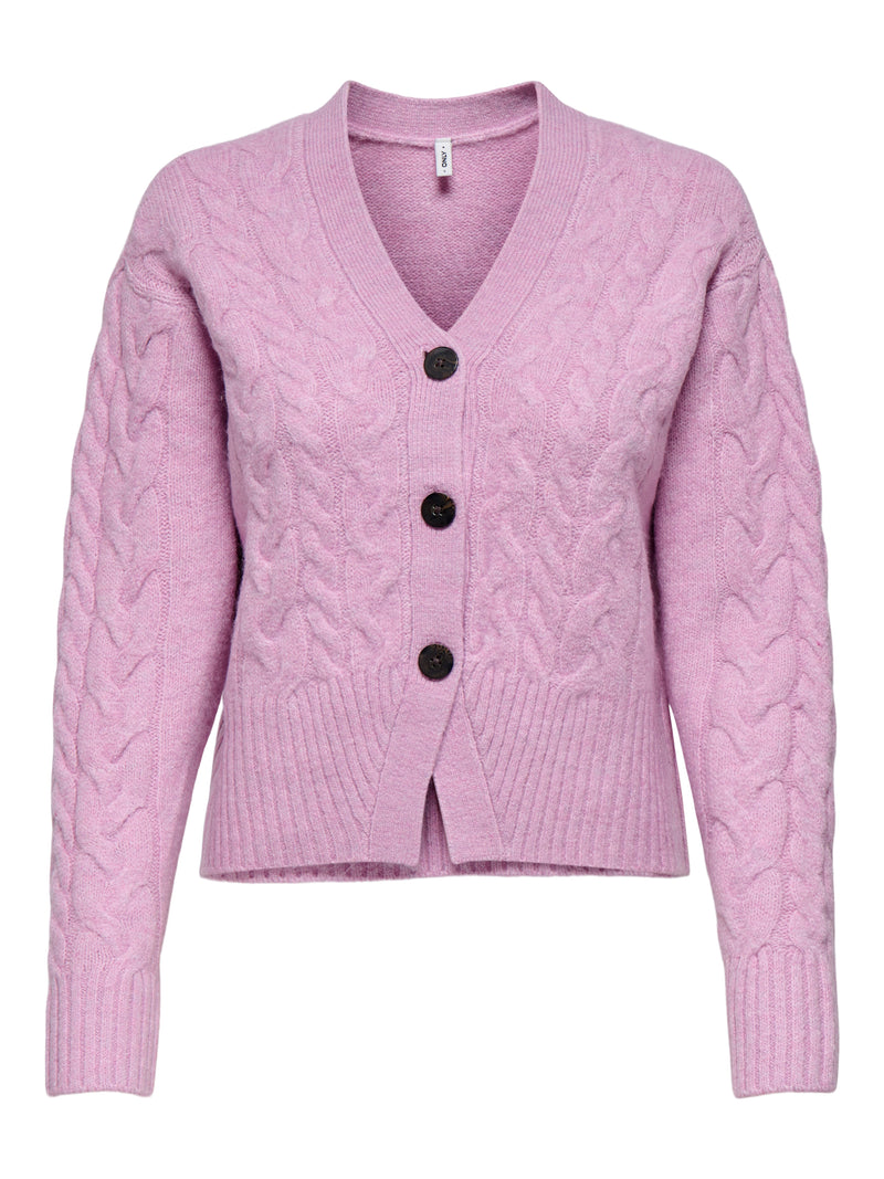 ONLRIO LIFE LS CABLE CARDIGAN KNT 15352216 - MAGLIERIA &