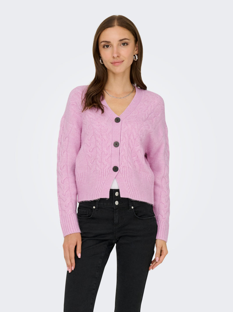 ONLRIO LIFE LS CABLE CARDIGAN KNT 15352216 - MAGLIERIA &