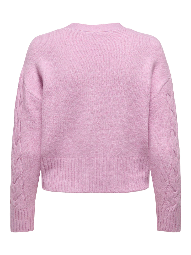 ONLRIO LIFE LS CABLE CARDIGAN KNT 15352216 - MAGLIERIA &