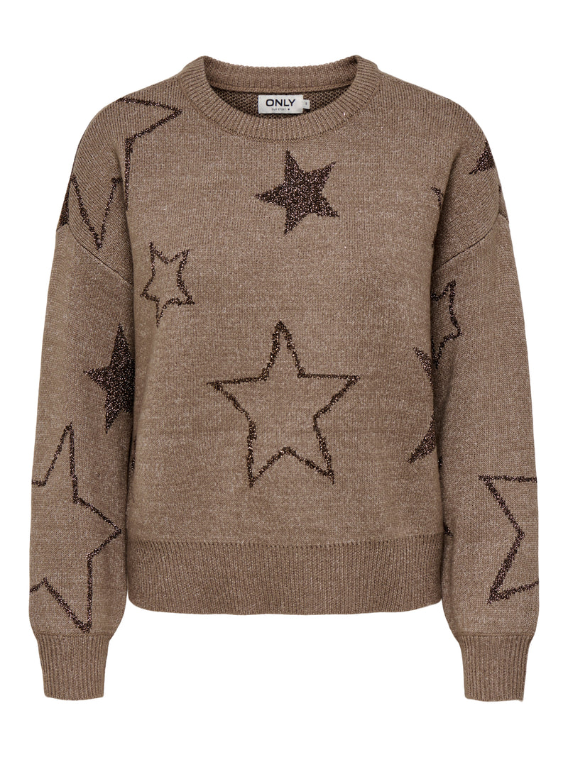 ONLROSIE LS O-NECK GLITTER KNT 15328250 - MAGLIERIA & FELPE