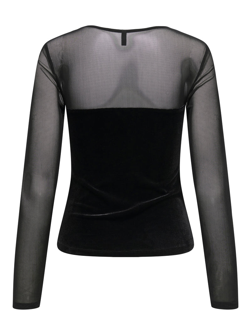 ONLSMOOTH L/S MESH MIX TOP BOX JRS 15360668 - MAGLIERIA &