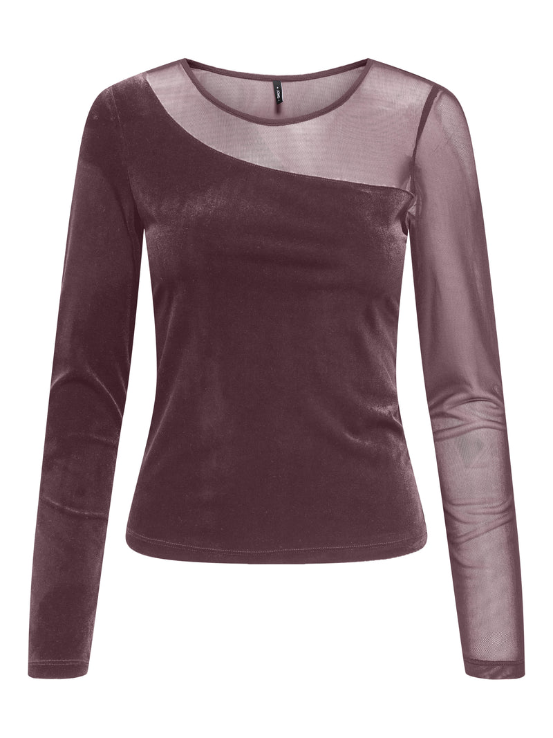 ONLSMOOTH L/S MESH MIX TOP BOX JRS 15360668 - MAGLIERIA &