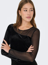 ONLSMOOTH L/S MESH MIX TOP BOX JRS 15360668 - MAGLIERIA &
