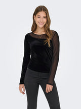 ONLSMOOTH L/S MESH MIX TOP BOX JRS 15360668 - MAGLIERIA &