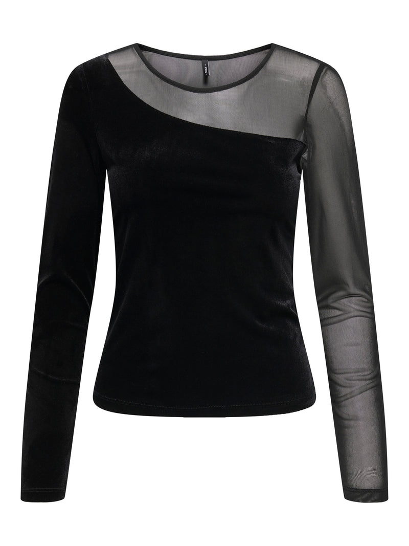 ONLSMOOTH L/S MESH MIX TOP BOX JRS 15360668 - MAGLIERIA &