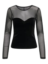 ONLSMOOTH L/S MESH MIX TOP BOX JRS 15360668 - MAGLIERIA &