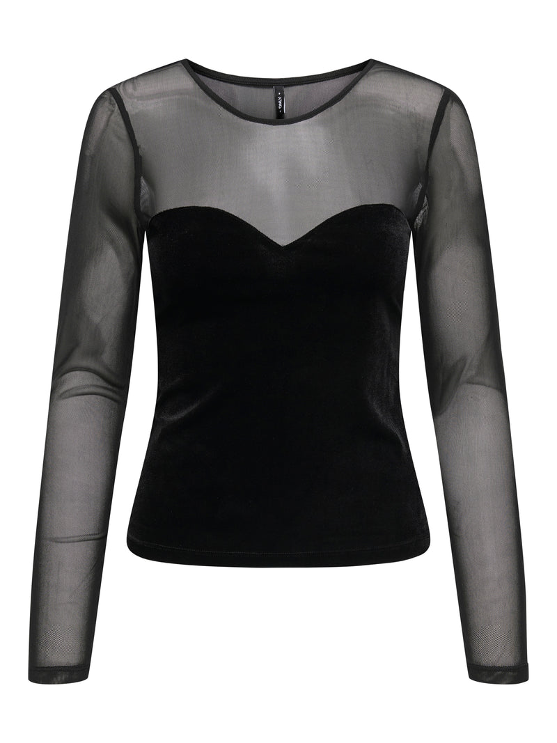 ONLSMOOTH L/S MESH MIX TOP BOX JRS 15360668 - MAGLIERIA &
