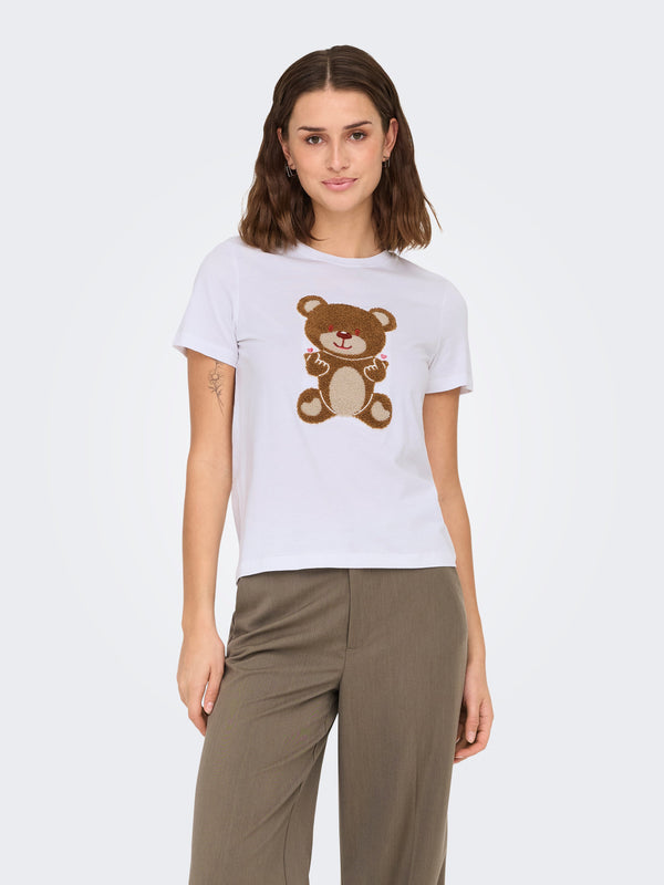 ONLTERESA LIFE REG S/S TEDDY TOP CS JRS 15316954 - T-SHIRT