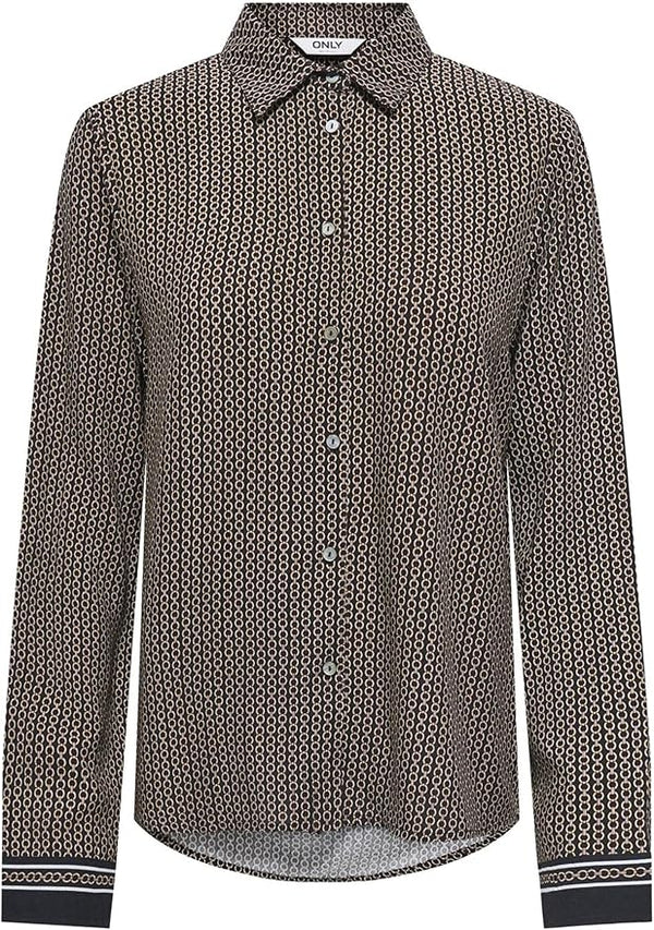 ONLVEDA BORDER L/S SHIRT WVN 15357487 CAMICIA DONNA