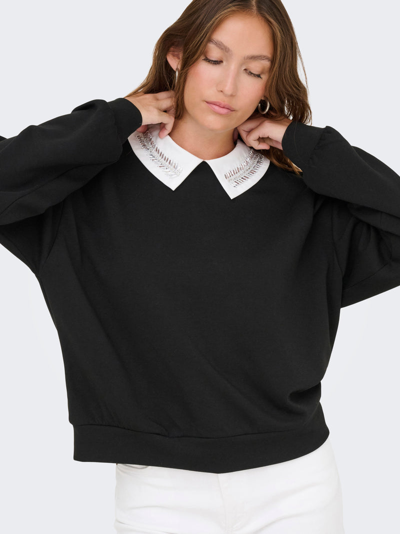 ONLWILLOW L/S O NECK EMB. UB SWT 15356097 MAGLIERIA & FELPE