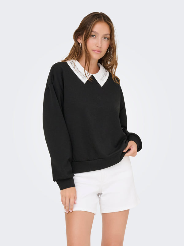 ONLWILLOW L/S O NECK EMB. UB SWT 15356097 MAGLIERIA & FELPE