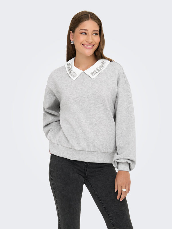 ONLWILLOW L/S O NECK EMB. UB SWT 15356097 MAGLIERIA & FELPE