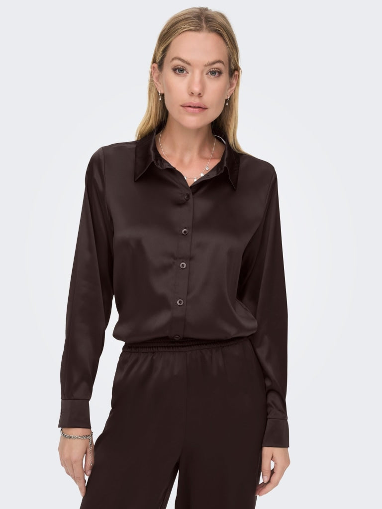 ONLVICTORIA LS LOOSE SATIN SHIRT NOOSWVN 15279352 - CAMICIA