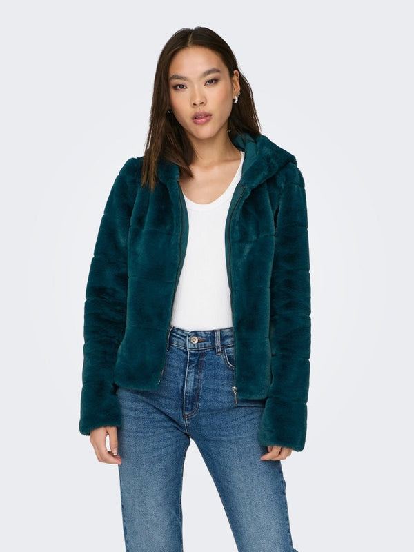 ONLNEWCHRIS FUR HOODED JACKET CC OTW 15304759 - GIUBBOTTO