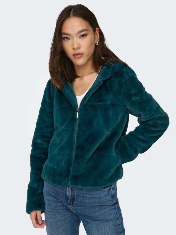 ONLNEWCHRIS FUR HOODED JACKET CC OTW 15304759 - GIUBBOTTO