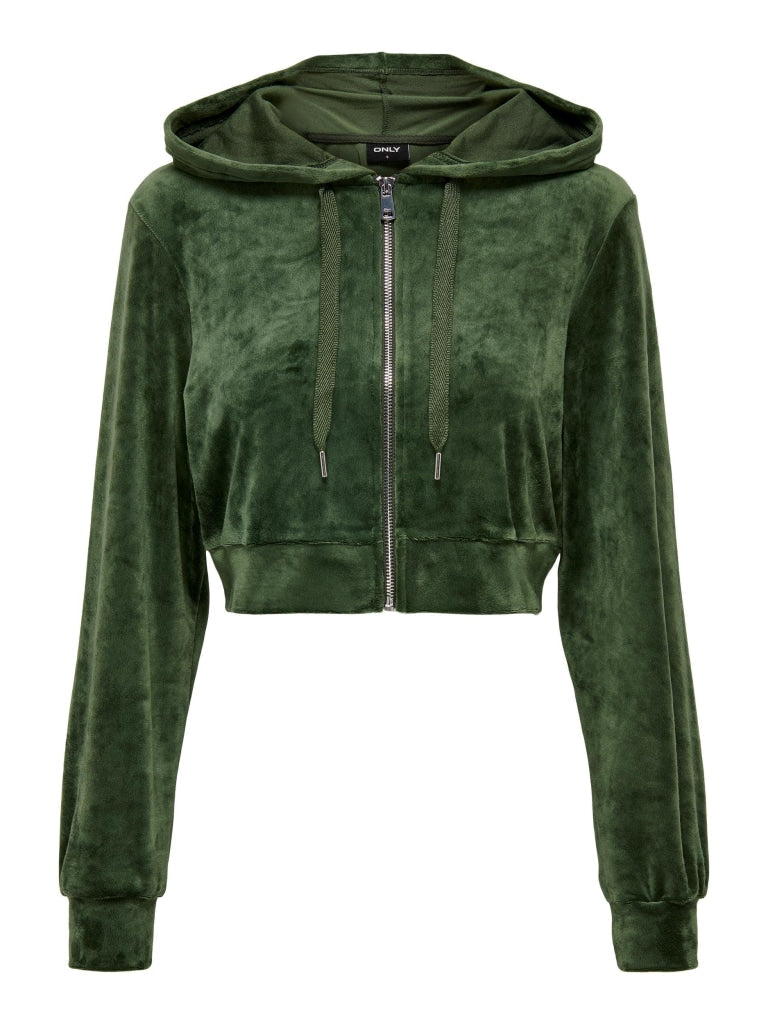 ONLREBEL L/S CROPPED ZIP HOOD SWT 15302591 - MAGLIERIA &