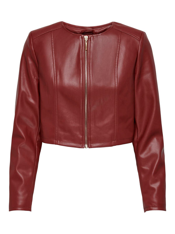 ONLECHO FAUX LEATHER JACKET CC OTW 15322154 - Syrah / XS