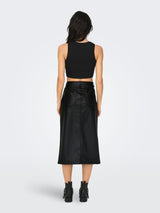 ONLKIRI HW LO SLIT FAUX LEA SKIRT CC PNT 15324778 - GONNA