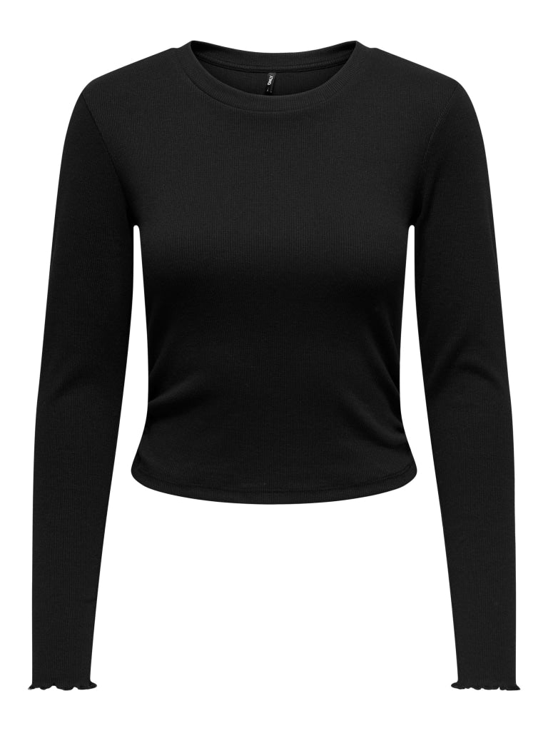 ONLFAITH L/S O-NECK TOP JRS 15302528 - BLACK / L- - T-SHIRT