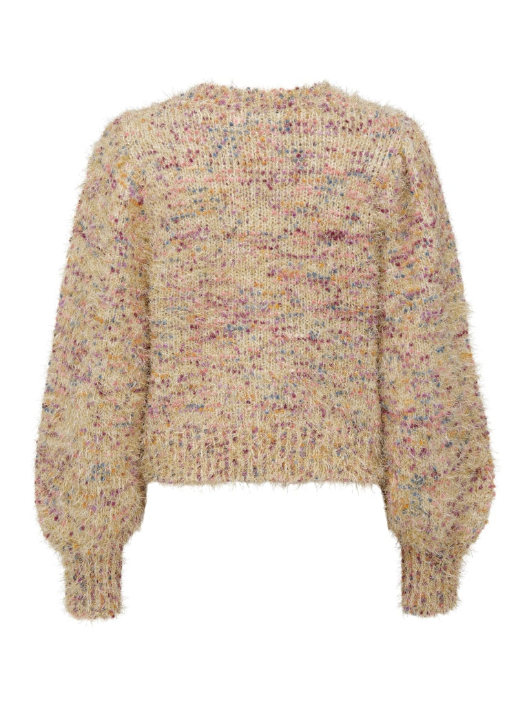 ONLFANTASTICO LS GLITTER O-NECK KNT 15301533 - MAGLIERIA &