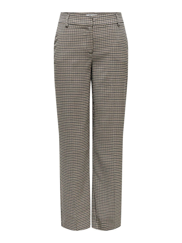 ONLLETTIE MW STR CHECK PANT TLR 15328058 - PANTALONI DONNA