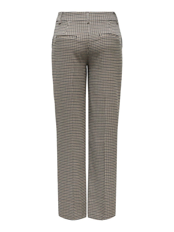 ONLLETTIE MW STR CHECK PANT TLR 15328058 - PANTALONI DONNA