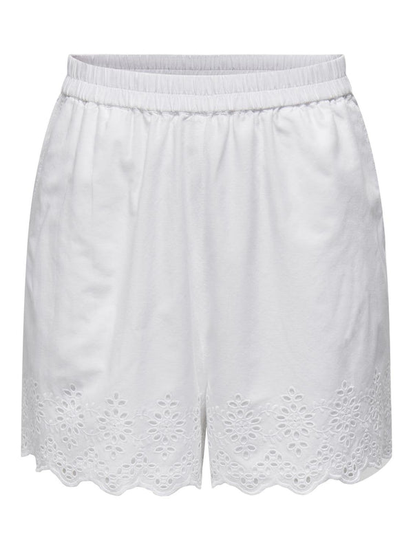 ONLLOU LIFE EMB LOOSE SHORTS PTM 15313167 - Bright White