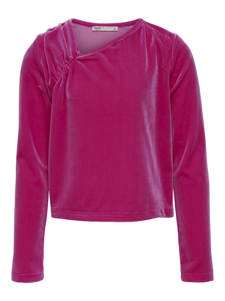 KOGEZRI L/S RUSH VELVET LS TOP PNT 15277031 - Fuchsia Purple