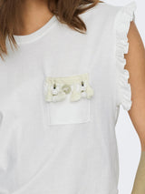 ONLFILIPPA S/S DETAIL POCKET TOP JRS 15289732 - T-SHIRT &