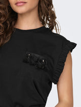 ONLFILIPPA S/S DETAIL POCKET TOP JRS 15289732 - T-SHIRT &