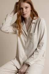 Pigiama Donna Aperto in Caldo CotoneORGANIC DOTS 63637-0