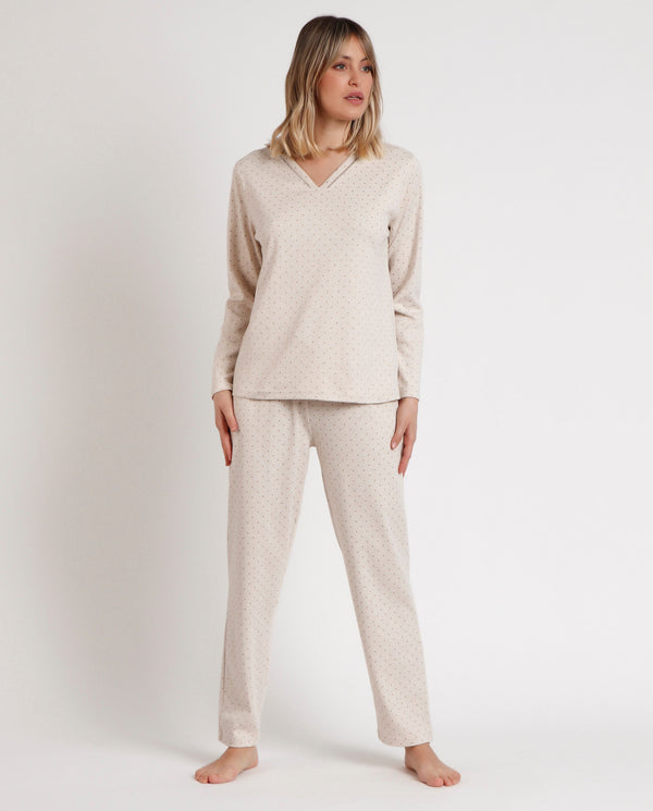 Pigiama Donna in Caldo Cotone DOTS 62632-0 - PIGIAMA DONNA