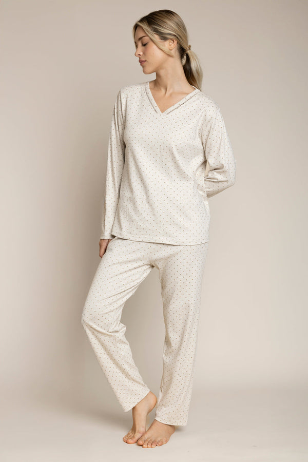 Pigiama Donna in Caldo Cotone DOTS 62632-0 - PIGIAMA DONNA