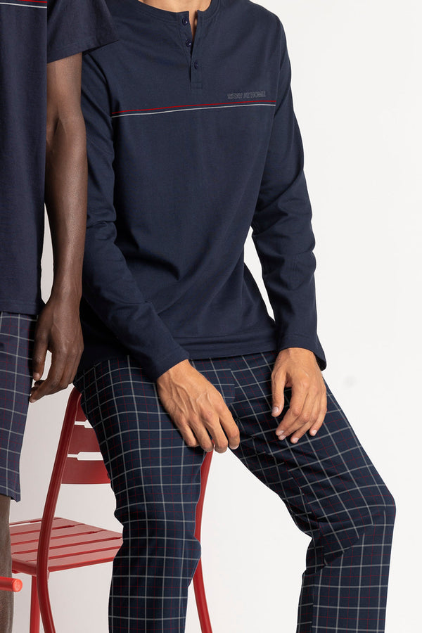 Pigiama uomo in Cotone manica lunga e pantalone lungo 62134