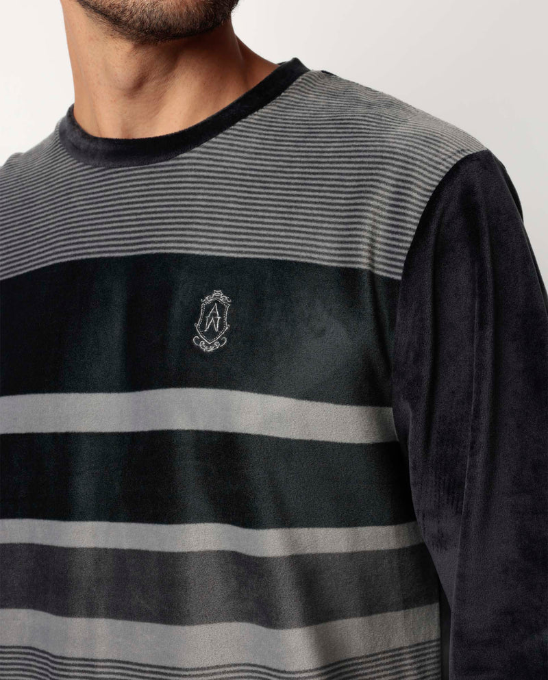 Pigiama Uomo in Morbida Ciniglia 63785-0 - PIGIAMA UOMO