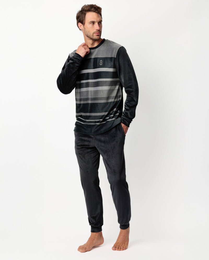 Pigiama Uomo in Morbida Ciniglia 63785-0 - PIGIAMA UOMO