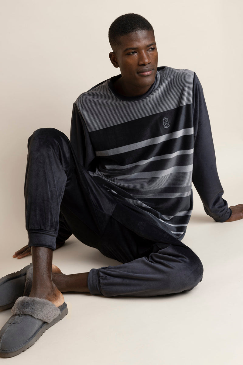 Pigiama Uomo in Morbida Ciniglia 63785-0 - PIGIAMA UOMO