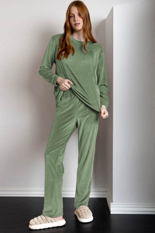 Pigiami Donna in Ciniglia morbida e calda 63343-0 - PIGIAMA