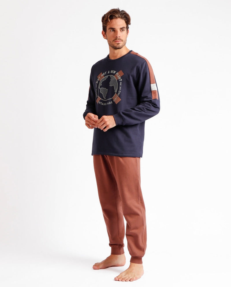 PIJAMA MOUNTAINS.60458-0 - PIGIAMA UOMO INVERNALE