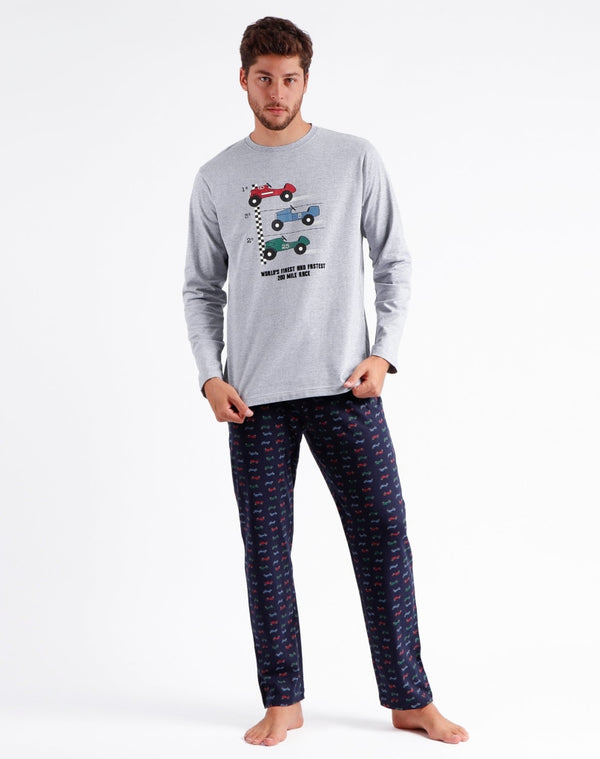 PIJAMA VINTAGE CARS 60316-0 - PIGIAMA UOMO INVERNALE