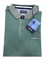 Polo uomo 100 % Cotone Con Taschino 99 4118 - Salvia / M